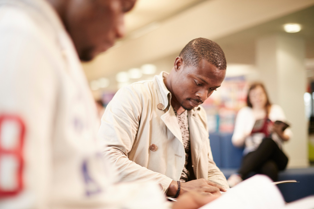 Image of a student reading