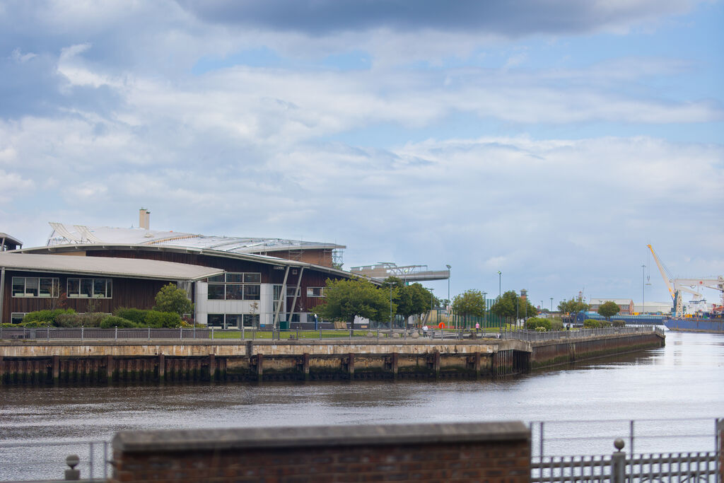 A view of the University of Sunderland St Peters campus from across the river Wear