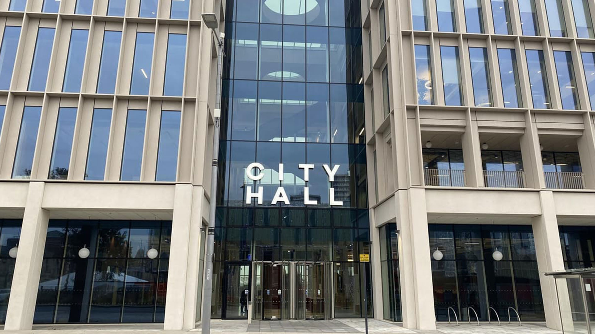 The new (2023) Sunderland Council Building. Front elevation.