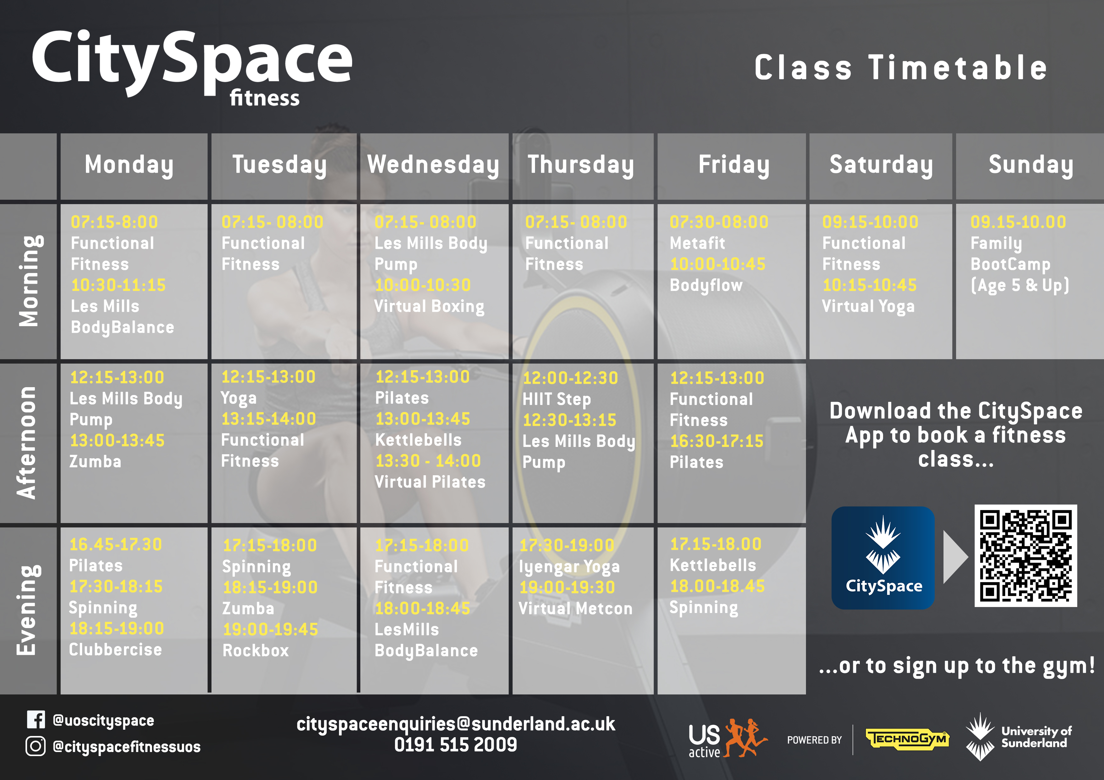 CitySpace Fitness Timetable NOV2023